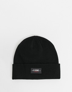 Черная шапка-бини с логотипом Only & Sons-Черный