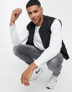 Черный стеганый жилет Burton Menswear
