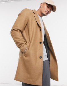 Бежевое пальто Jack & Jones Originals-Зеленый