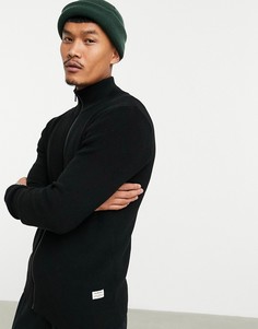 Черный кардиган на молнии Jack & Jones Originals