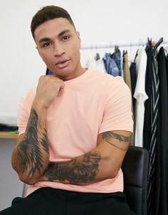 Малиново-розовая футболка с круглым вырезом из органического материала ASOS DESIGN-Оранжевый