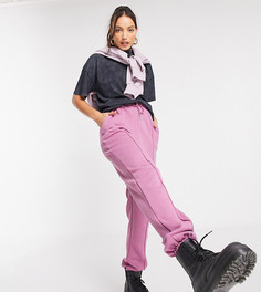 Розовые джоггеры в стиле oversized с прошитой стрелкой ASOS DESIGN Tall-Красный