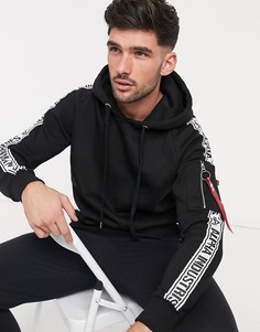 Черный хлопковый свитшот Alpha Industries