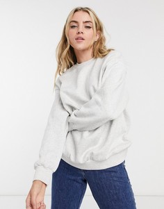 Серый свитшот в стиле oversized Bershka