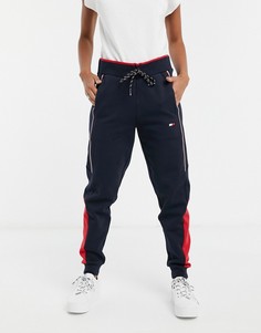 Черные спортивные штаны в стиле колор блок Tommy Hilfiger Sport-Черный