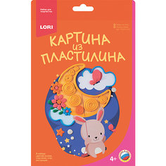Картина из пластилина Lori "Зайка на луне"