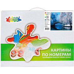 Картины по номерам Цветной "Зимний мостик"