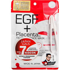 JAPAN GALS Placenta + Маска с плацентой и EGF фактором 7 шт