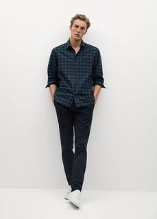 Фланелевая рубашка regular fit в клетку - All Mango