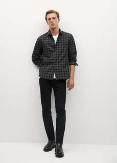 Фланелевая рубашка regular fit в клетку - All Mango