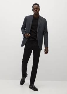 Пиджак slim-fit из ткани птичий глаз - Aneto Mango