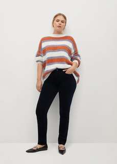 Брюки slim fit из вельвета - Pani Mango