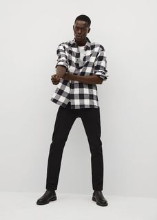Фланелевая рубашка regular fit в клетку - Abeto Mango