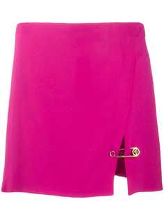 Versace юбка А-силуэта с декором Safety Pin