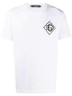 Dolce & Gabbana футболка с вышитым логотипом
