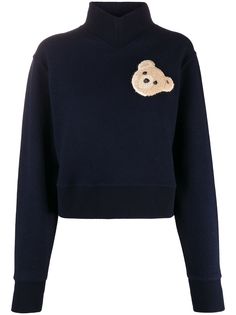 Palm Angels PALM ANGELS BEAR TURTLENECK BLUE BROWN