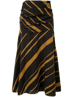 Proenza Schouler юбка миди с драпировкой и принтом