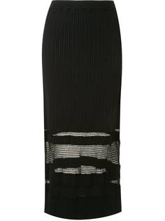 Proenza Schouler юбка миди с кружевными вставками