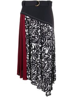 Proenza Schouler юбка асимметричного кроя с цветочным принтом
