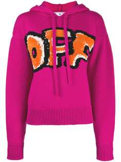 Off-White худи с логотипом вязки интарсия