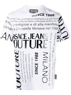 Versace Jeans Couture футболка с принтом Etichetta