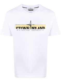 Stone Island футболка с вышитым логотипом