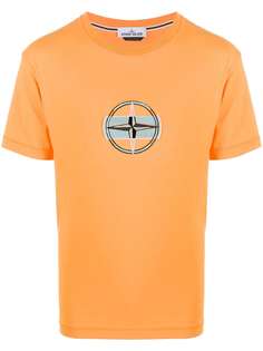 Stone Island футболка с вышитым логотипом