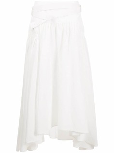 Jil Sander расклешенная юбка со сборками