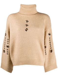 Pinko трикотажный джемпер с заклепками