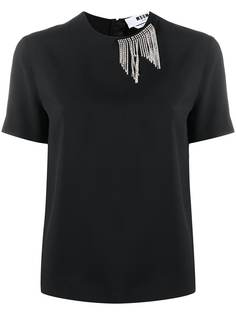MSGM футболка с кристаллами