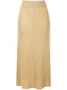 MSGM трикотажная юбка в рубчик с завышенной талией
