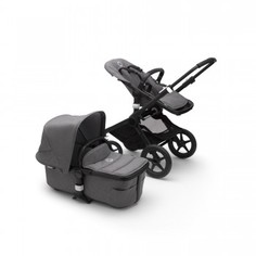 Коляска 2 в 1 Bugaboo Fox 2 Complete Black/Grey Melange-Grey Melange, черный/серый меланж-серый меланж