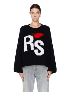 Оверсайз свитер с логотипом RAF Simons