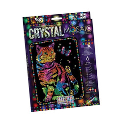 Набор для творчества Danko Toys Crystal Mosaic Кот с бабочкой