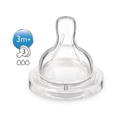 Соска Philips Avent SCF633/27 Classic+, силикон, с 3 мес, 2 шт