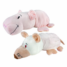 Мягкая игрушка-вывернушка 1Toy «Символы года» Свинья-Крыса 35 см