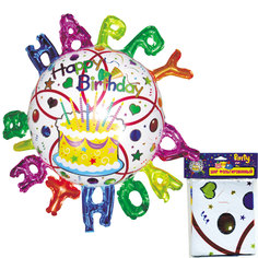 Шар фольгированный Action «Happy Birthday» Action!