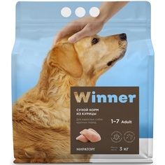 Сухой корм Winner, с курицей, 3 кг