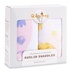 Набор пеленок Qwhimsy Космос 112 х 112 см, 2 шт