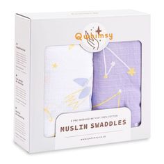 Набор пеленок Qwhimsy Космос 112 х 112 см, 2 шт