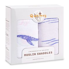 Набор пеленок Qwhimsy Океан 112 х 112 см, 2 шт