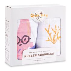 Набор пеленок Qwhimsy Океан 112 х 112 см, 2 шт