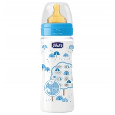 Бутылочка Chicco Well-Being Boy с латексной соской, полипропилен, с 4 мес, 330 мл