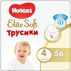 Подгузники-трусики Huggies Elite Soft, р. 4, 9-14 кг, 56 шт