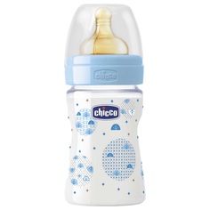 Бутылочка Chicco Well-Being Boy с латексной соской, полипропилен, с 0 мес, 150 мл