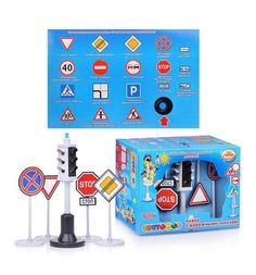 Игровой набор Светофор с дорожными знаками (14 знаков) Форма