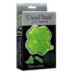 Головоломка 3D Crystal Puzzle Клевер цвет: зеленый