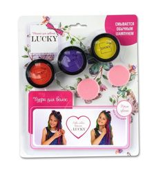 Пудра Lucky со спонжем 3 цвета, с 3 лет, 3.5 г