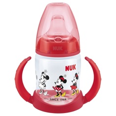 Бутылочка Nuk Disney Mickey Mouse с силиконовой насадкой и ручками, полипропилен, с 6 мес, 150 мл