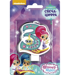 Свеча-цифра Shimmer&Shine №3 8 см